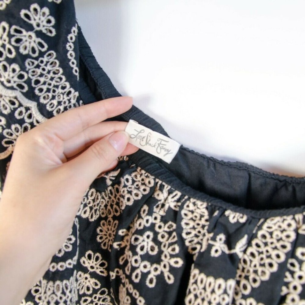 Love Shack Fancy Black 'Pamela' Cotton Dre… - Picture 3 of 5